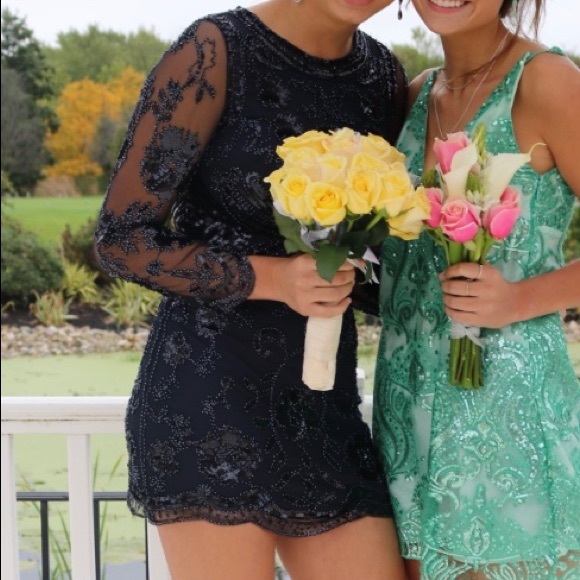 Beaded Homecoming Dress - Picture 4 of 5